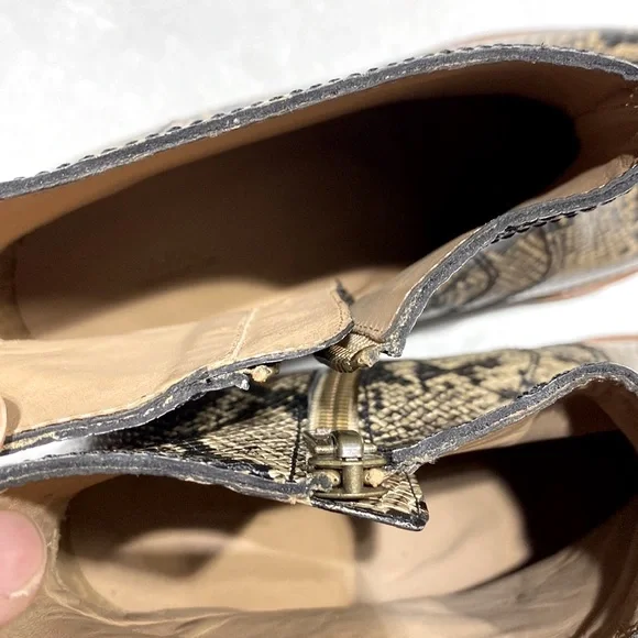 New A.P.C .Style F5-1008 ankle boots SNAKE MUTICO tan size 9 ⭐️⭐️⭐️⭐️⭐️ - Picture 10 of 17